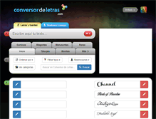 Tablet Screenshot of conversordeletras.com